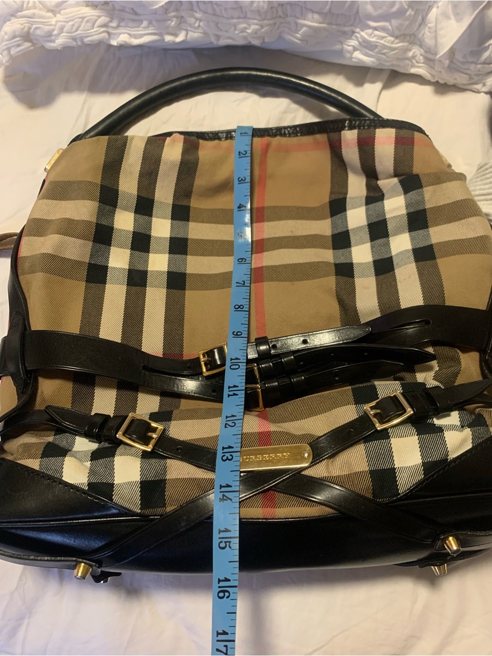 Burberry Beige and black check canvas - Picture 5 of 16